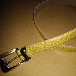 Set of 3 belts Grafin, Yellow Croc, Ellen Tracy LG